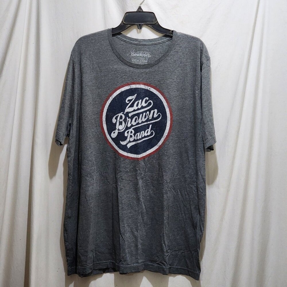 Zac Brown Band Down the Rabbit Hole 2018 Tour Gray T-Shirt XXXL Southern Ground